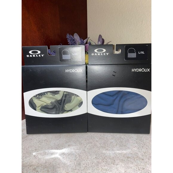 Oakley Hydrolix Neck Gaiters L/XL Blue & Camouflage Moisture-Wicking Breathable - Picture 5 of 5